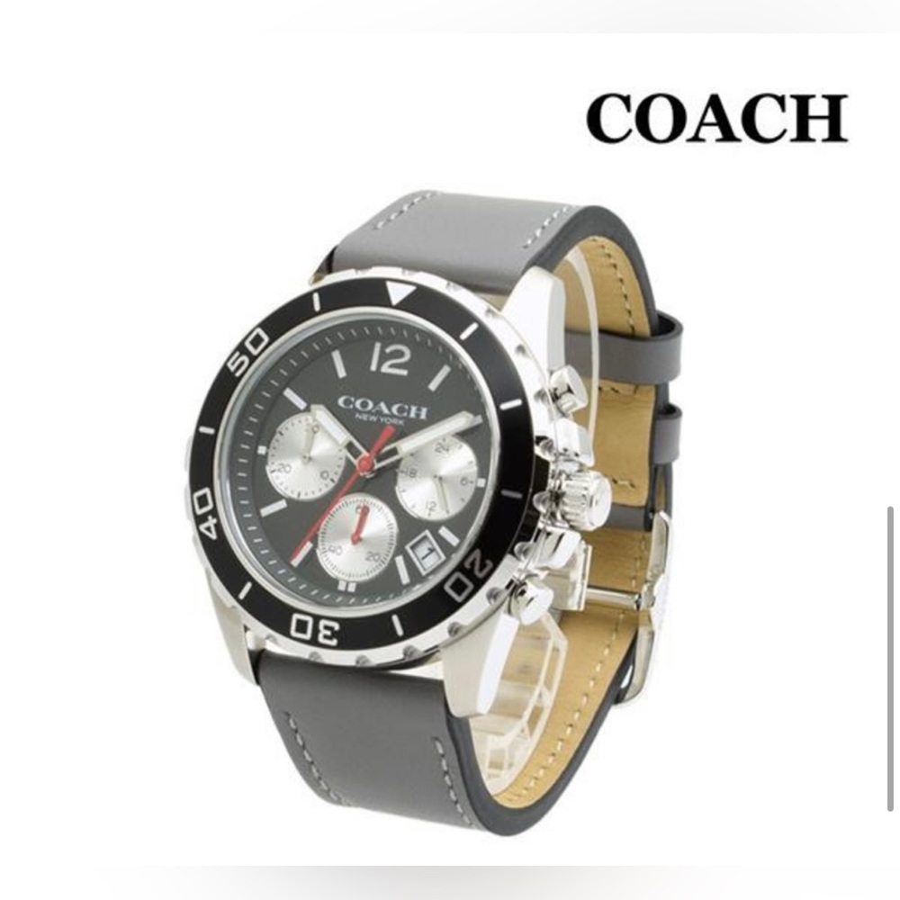 Coach Kent Grey Dial Grey Leather Strap
Watch For Men - 14602561🖤🖤⌚️